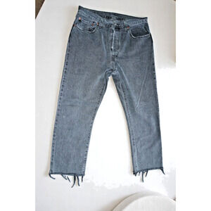 Levi’s 501 Jeans in Coal Black Size 31x26 High Rise Denim Mom Jean Tapered fring